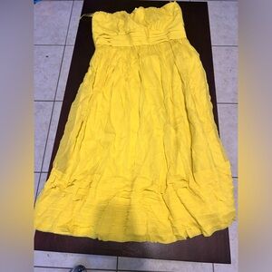 J. Crew Strapless Yellow Dress